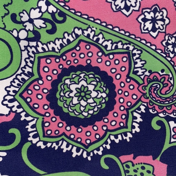 🌴LILLY PULITZER Vintage Paisley/Floral Bermuda Shorts in Royal Poinciana Print - Picture 8 of 8